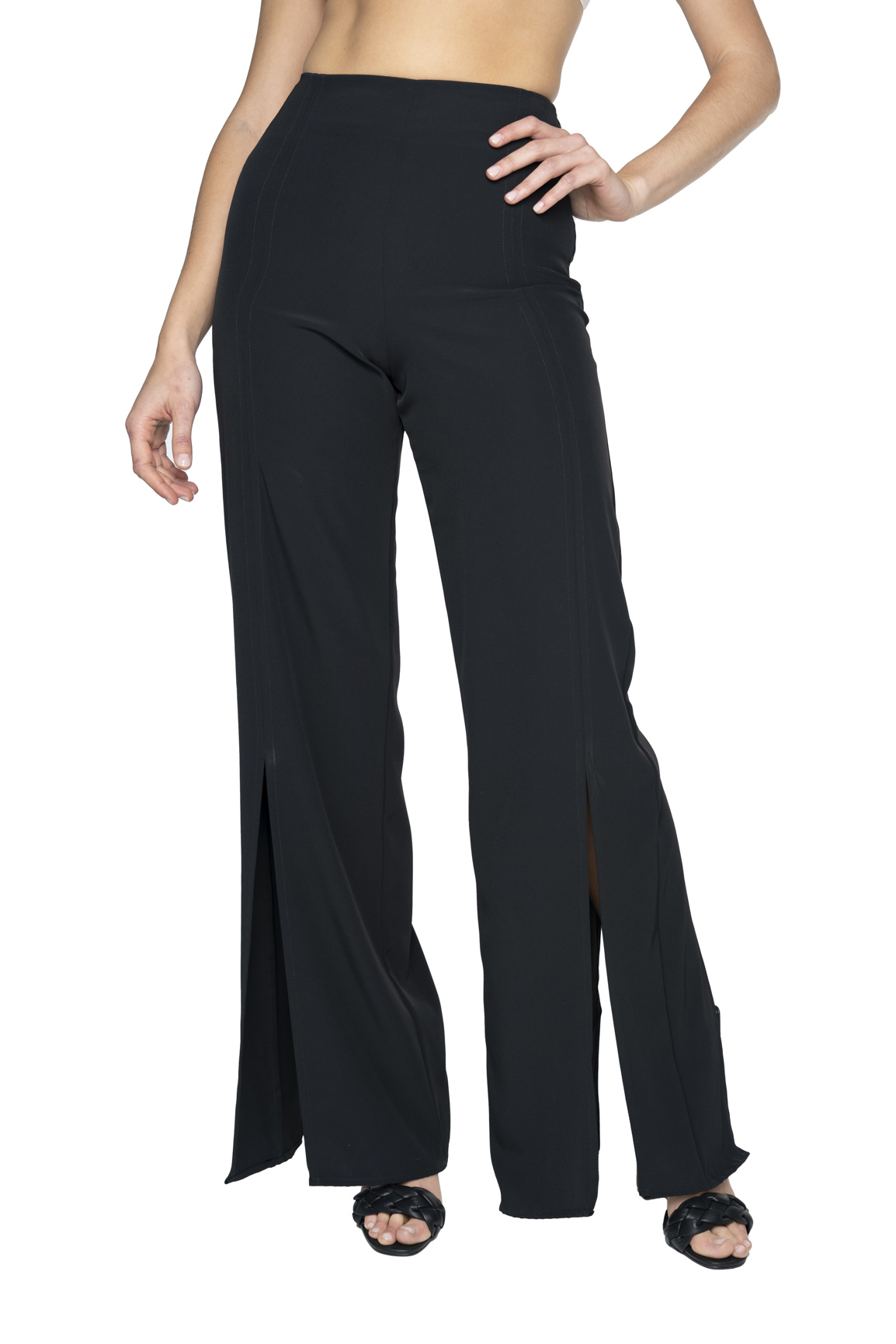 Trousers with openings